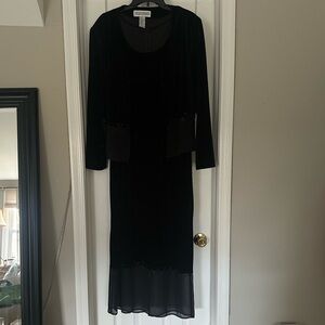 Jessica Howard Black Midi Dress with Matching Cardigan